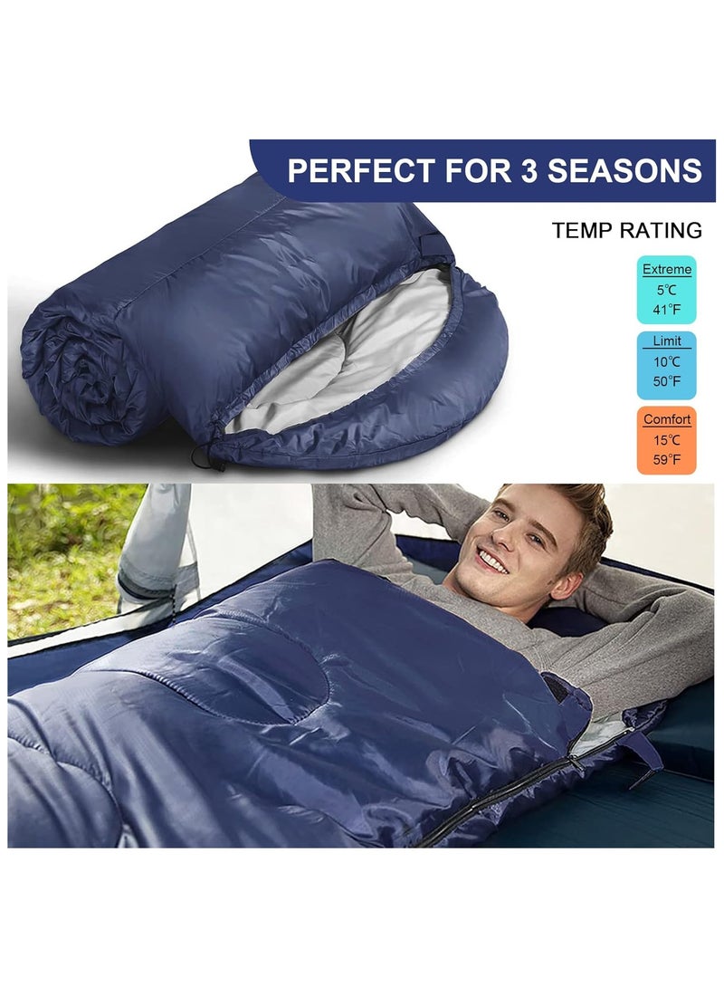 جورونب أكياس نوم للكبار في الطقس البارد والدافئ - حقيبة نوم للتخييم - تصميم خفيف الوزن ومضغوط - مثالية للتخييم والمشي لمسافات طويلة وحمل حقائب الظهر - Image 4