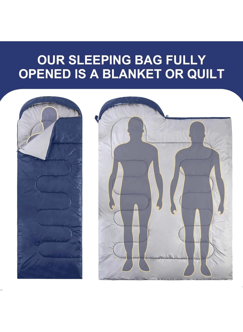 جورونب أكياس نوم للكبار في الطقس البارد والدافئ - حقيبة نوم للتخييم - تصميم خفيف الوزن ومضغوط - مثالية للتخييم والمشي لمسافات طويلة وحمل حقائب الظهر - Image 5
