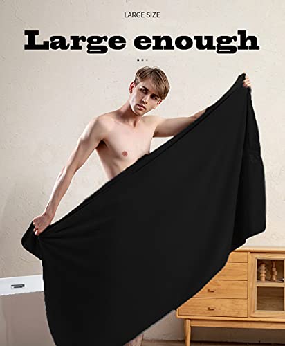 MYLSMPLE Luxury Microfiber Extra Large Bath Towel Beach Bath Sheet Fast Drying Towel Soft Absorbent Hotel Towel(36 Inch X 72 Inch, Black) - Image 5