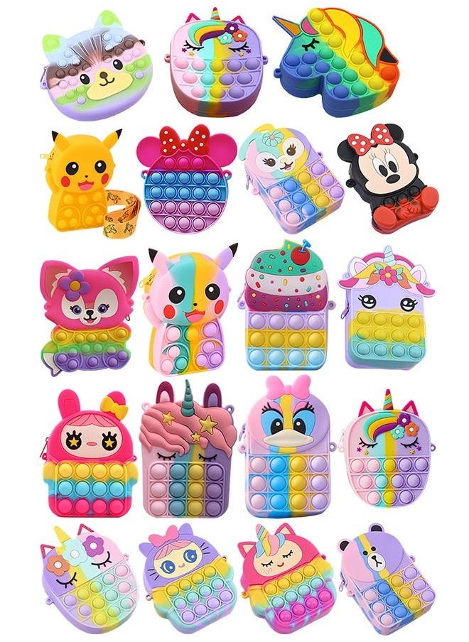 ZCM-HAPPY 3-Piece Mini Crossbody Coin Purse Silicone Stress Relief Bubble Toy  - Image 5