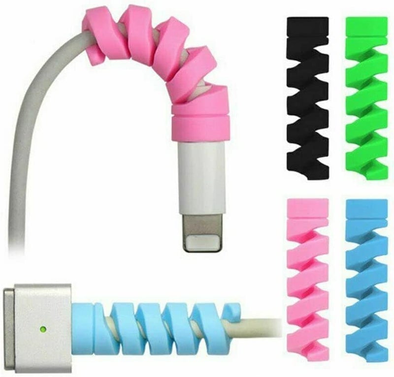STRIFF 20 Pieces Spiral Multi Cable Protector Cord Saver for Mac Charger, iPhone Charger, Wire Protector, Lightweight Durable Flexible Wire Winder for Charging Cables Data Cables, Earphones - Image 4