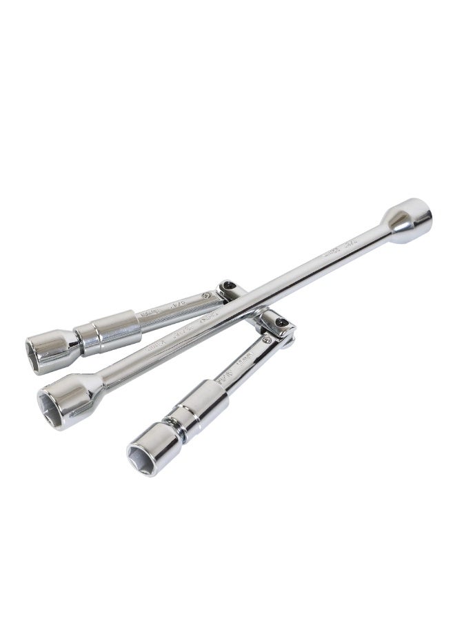 Beauenty Folding Lug Wrench 4 Way,14-Inch + Metric Tire Cross Wrench Universal and Foldable Wheel Wrench for Car,Trucks… - Image 1