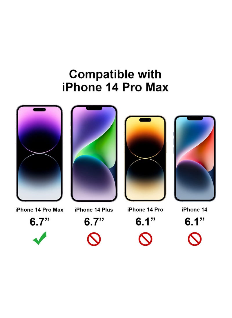 Aookay - for iPhone 14 Pro Max Magnetic Case with Camera Cover, Compatible with MagSafe, CamShield Pro Magnetic 14 Pro Max 5G Car Mount Case 6.7’’, Built-in Magnet Circle, Black - Image 1