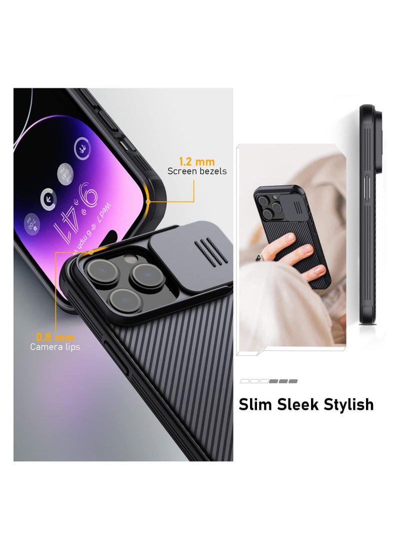 Aookay - for iPhone 14 Pro Max Magnetic Case with Camera Cover, Compatible with MagSafe, CamShield Pro Magnetic 14 Pro Max 5G Car Mount Case 6.7’’, Built-in Magnet Circle, Black - Image 1