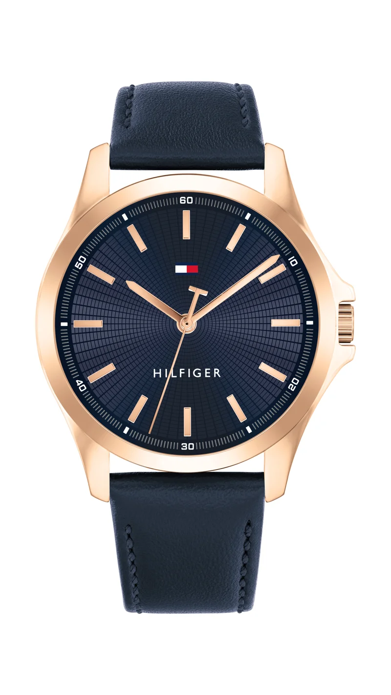 TOMMY HILFIGER Bruce Leather Strap Analog Watch