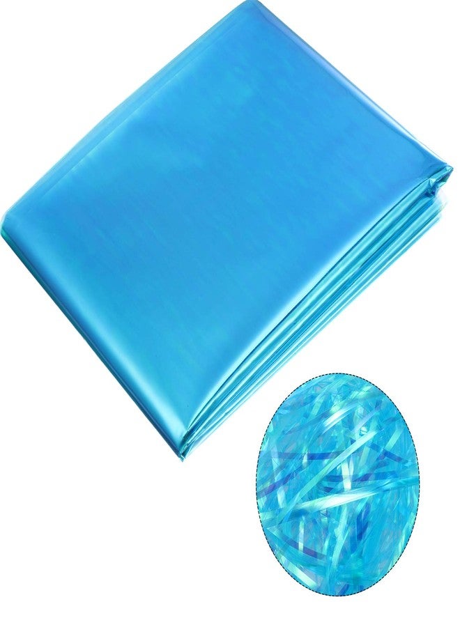 Outus Iridescent Cellophane Film Rainbow Cellophane Wrapping DIY Craft Decorations for Gift Baskets Fairy Butterfly Supply Party Festival celebrations(39 x 138 Inch,Blue) - Image 2