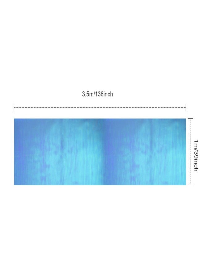 Outus Iridescent Cellophane Film Rainbow Cellophane Wrapping DIY Craft Decorations for Gift Baskets Fairy Butterfly Supply Party Festival celebrations(39 x 138 Inch,Blue) - Image 3