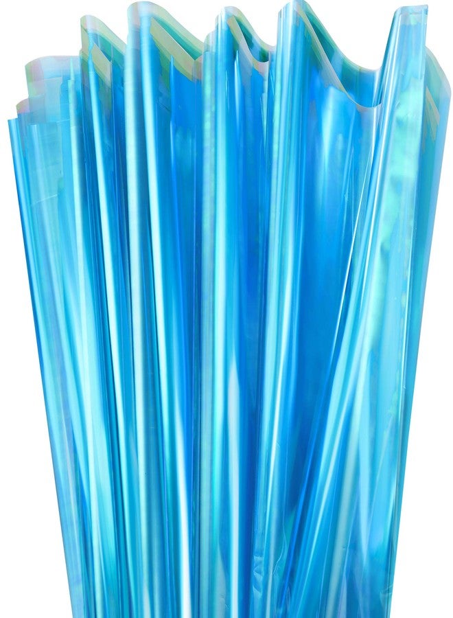 Outus Iridescent Cellophane Film Rainbow Cellophane Wrapping DIY Craft Decorations for Gift Baskets Fairy Butterfly Supply Party Festival celebrations(39 x 138 Inch,Blue) - Image 1