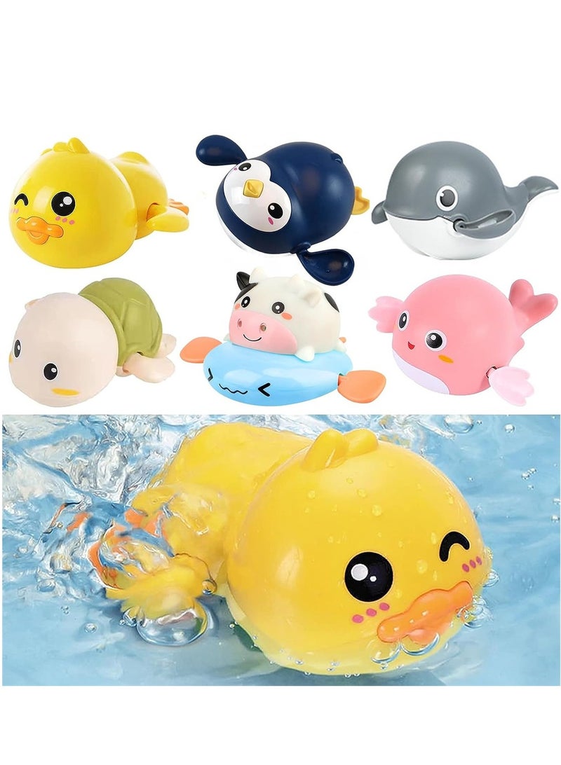 Water Bath Toy 6PCS Animal Clockwork Bathtub Swimming Pool Toy Kids Bathtub Toys for Infant Boys and Girls Water Play - Image 1