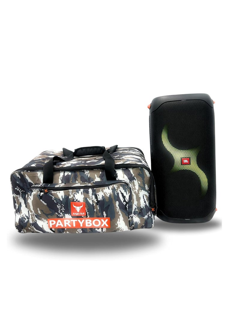 Angry Bull Speaker Bag Safety Storage Case with Handy Strap Travel Bag Compatible for (JBL PARTYBOX 110 BAG ARMY-F) - Image 1