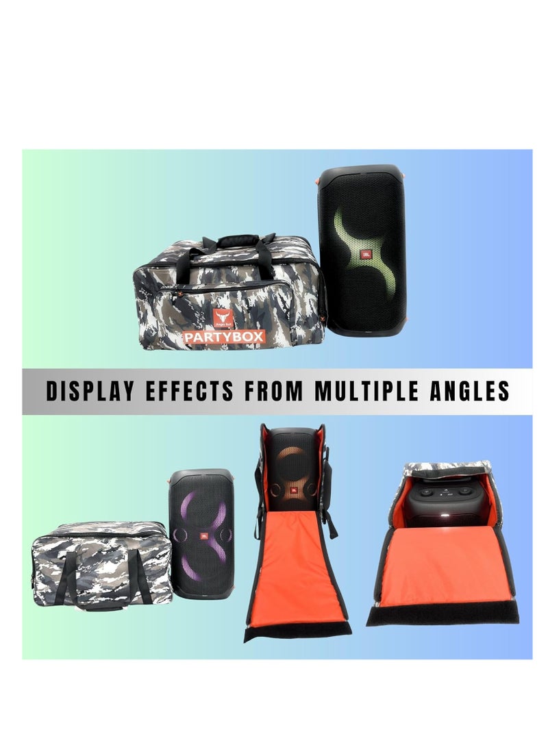 Angry Bull Speaker Bag Safety Storage Case with Handy Strap Travel Bag Compatible for (JBL PARTYBOX 110 BAG ARMY-F) - Image 4