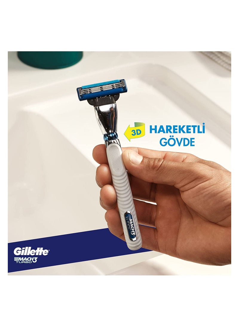 Gillette Mach3 Turbo Men's Razor Blade Refills 8pcs - Image 4