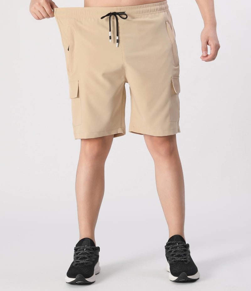 WaltZon Boys Cargo Shorts Youth Quick Dry Lightweight Pull-On Hiking Shorts for Sports Outdoor with Zipper Pockets(LL069-Khaki12) - Image 3
