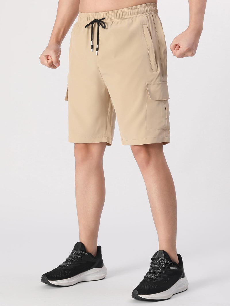 WaltZon Boys Cargo Shorts Youth Quick Dry Lightweight Pull-On Hiking Shorts for Sports Outdoor with Zipper Pockets(LL069-Khaki12) - Image 5