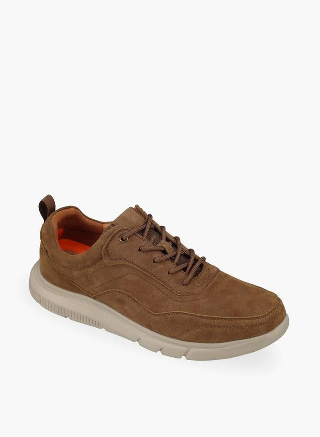 Le Confort Men Lace-Up Leather Ankle Sneakers