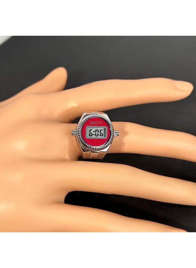 Electronic Watch Mini Ring Elastic Time Finger 