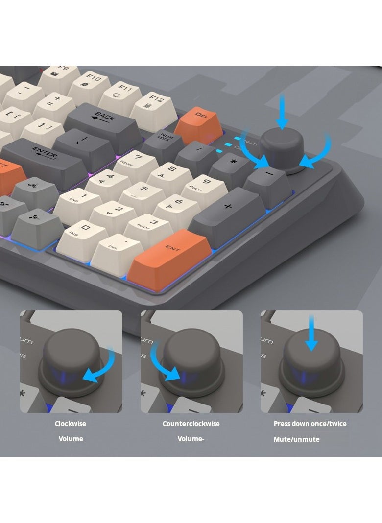 سراقطة - لوحة مفاتيح ألعاب إنجليزية بإضاءة RGB LED - لوحة مفاتيح ألعاب 94 مفتاح - لوحة مفاتيح ميكانيكية للرياضات الإلكترونية مع برنامج لنظامي ويندوز/ماك - Image 1