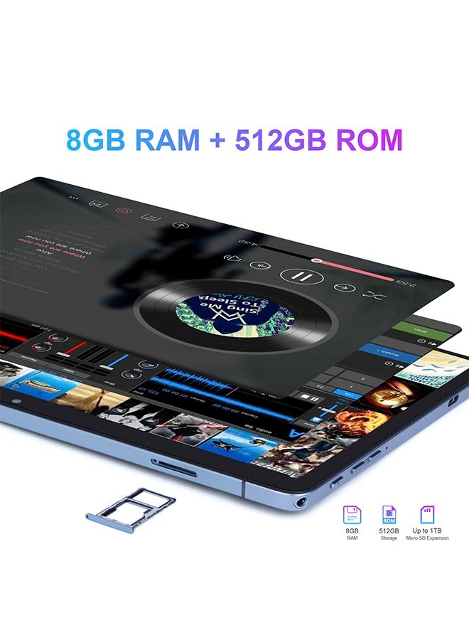 C idea 10.1 Inch Android Tablet Pc 12 Dual Camera 8GB Ram 512GB Bluetooth Fntastic Blue - Image 4