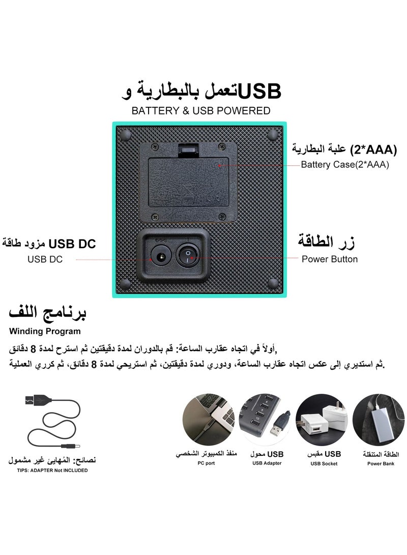 دوكوين جهاز لف الساعة الأوتوماتيكية الواحدة مع وسادة ساعة قابلة للتعديل ومصدر طاقة مزدوج ومحرك ياباني هادئ صندوق الساعة وملفاف الساعة ومحافظة دوار الساعة للسفر - Image 5