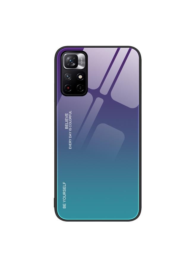 The Bros Case For Xiaomi Redmi Note 11 5G/Poco M4 Pro Gradient Color Glass Case