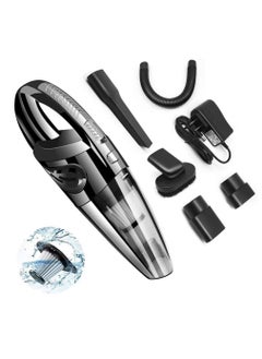 Handheld Car Vacuum, Strong Suction Portable Car Cleaner with Cordless, 120W Rechargeable Wet and Dry Vacuum Cleaner, for Pet Hair, Home and Car Cleaning