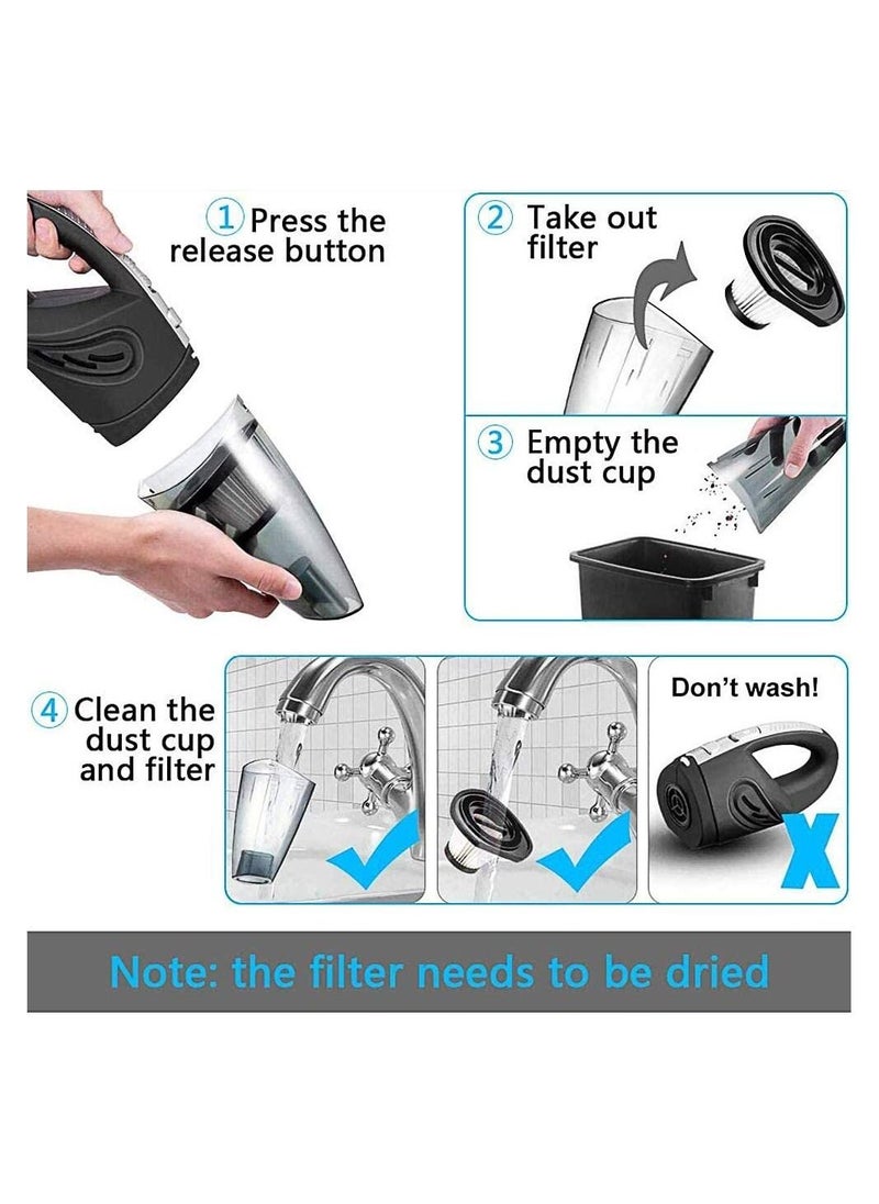 Generic - Handheld Car Vacuum, Strong Suction Portable Car Cleaner with Cordless, 120W Rechargeable Wet and Dry Vacuum Cleaner, for Pet Hair, Home and Car Cleaning - Image 1
