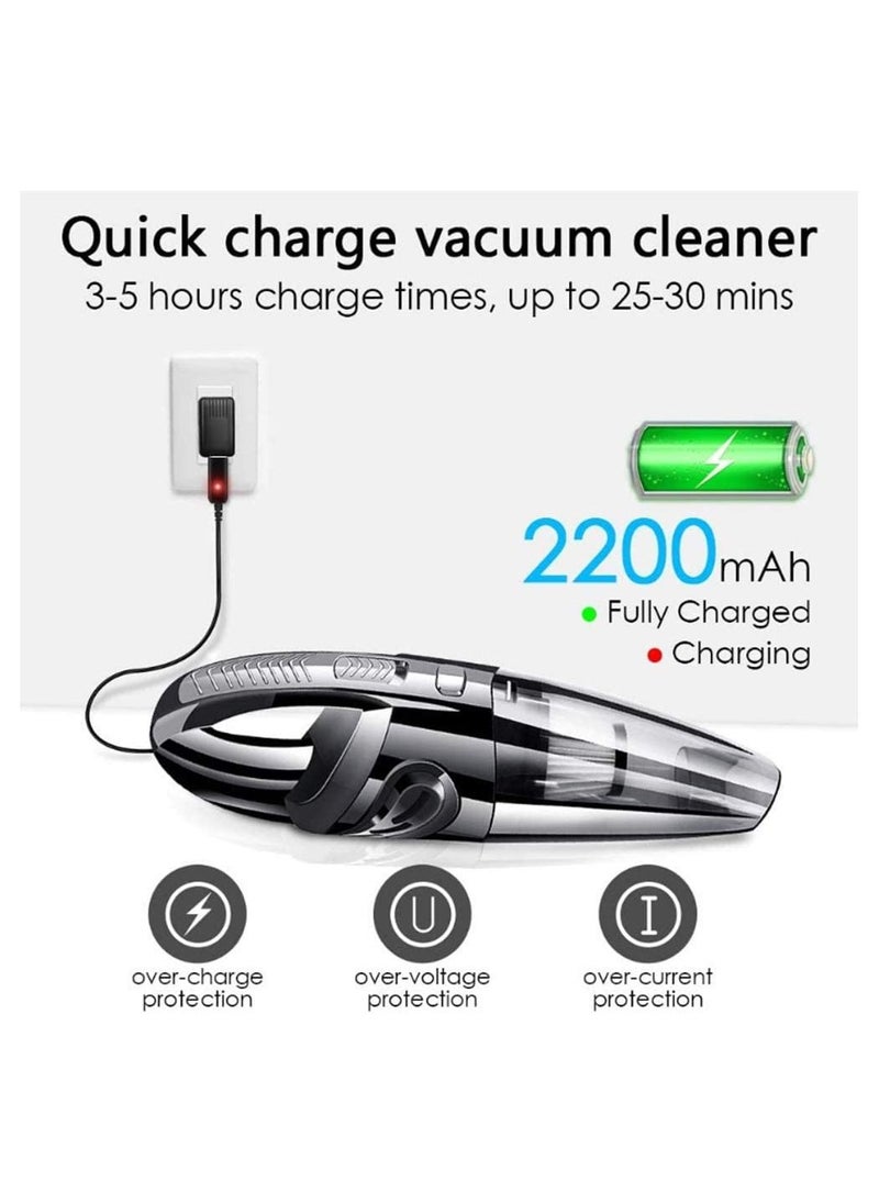 Generic - Handheld Car Vacuum, Strong Suction Portable Car Cleaner with Cordless, 120W Rechargeable Wet and Dry Vacuum Cleaner, for Pet Hair, Home and Car Cleaning - Image 1