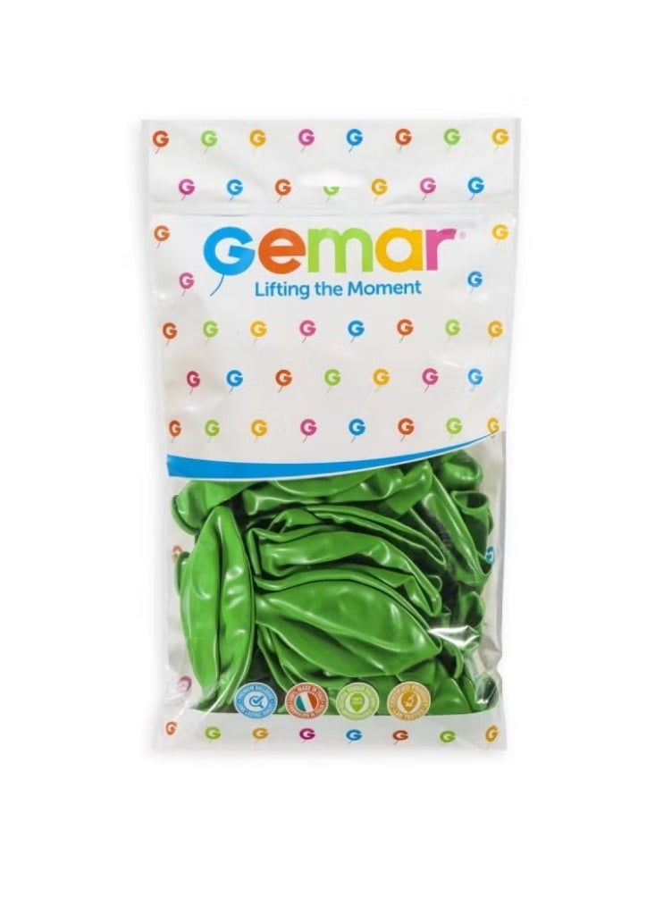 Gemar 19" Standard Green Latex Balloon 10Ct  - Image 2