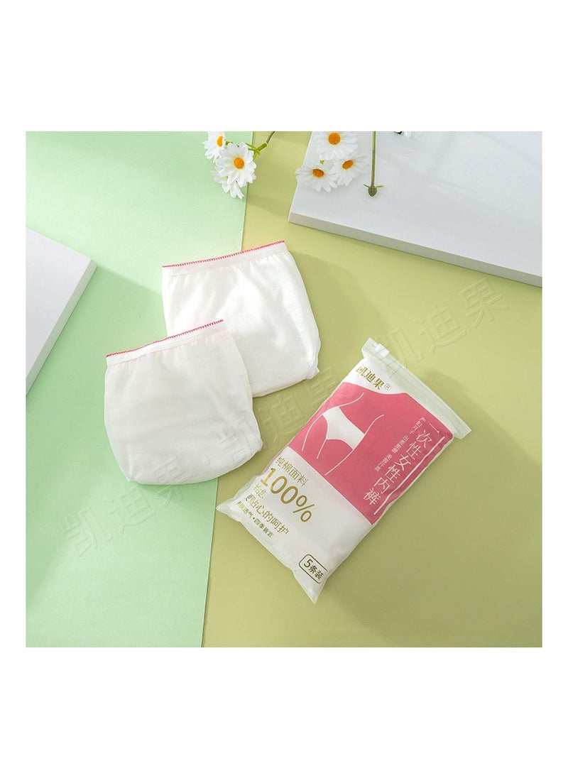 KASTWAVE - Disposable Cotton Briefs for Women, Lightweight Soft Breathable Individually Wraped Underwear for Travel Hospital Business Trips Menstruation Puerperium Pregnancy, 30 Pcs - L Size - Image 1