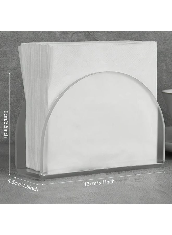 Transparent Acrylic Tissue Box Holder Textured Design for Home Kitchen Bathroom - Image 5