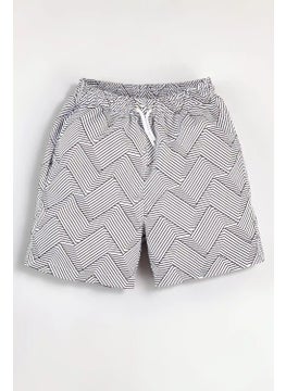 Gold Class Kidswear Striped Printed Lined Drawstring Boys Swim Shorts  - Image 1