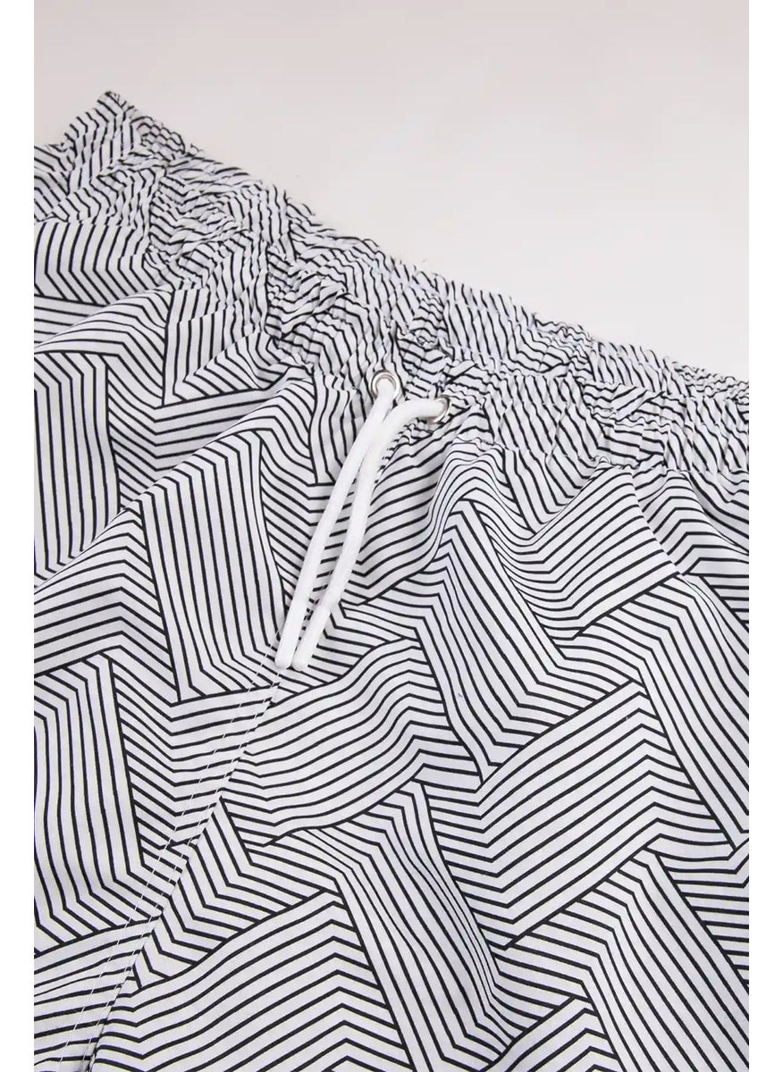 Gold Class Kidswear Striped Printed Lined Drawstring Boys Swim Shorts  - Image 3