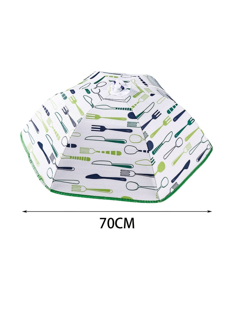 70cm Green Waterproof And Oil-Proof Model, Food Cover Tent Umbrella, Mesh Food Cover Can Prevent Flies, Bugs, Mosquitoes - Image 2
