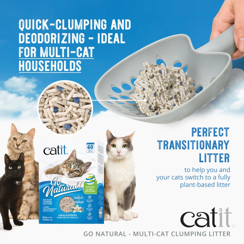 Catit Go Natural Plant-Based Cat Litter, Sustainable and Eco-Friendly, 99% Dust-Free, Low Tracking, High Absorption, Odor Control, Easy to Scoop - Image 3