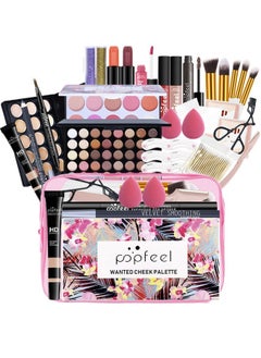 popfeel Gift for All In One Full Makeup Kit for Women, Multipurpose Makeup Sets, beginner's face makeup set non smudging concealer eyeliner eyebrow pencil false eyelash 28pcs  - Image 1