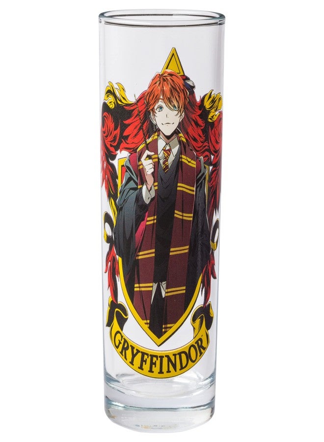 Silver Buffalo Harry Potter Gryffindor Squad Featuring Hermione Granger, Ron Weasley, and Fred and George Anime Style 4 Pack Tumbler Glass Set, 10 Ounces - Image 4
