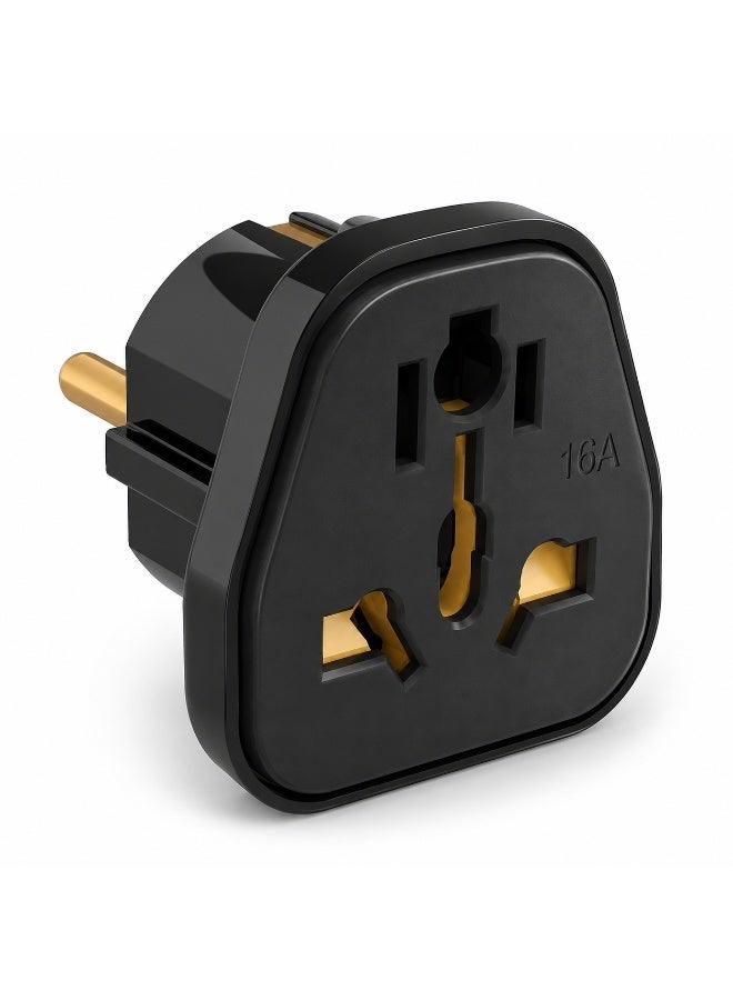 iLOCK Slim Universal Plug Adapter, 16A 250V 3500W, Compact Travel Power Adapter, Multi-Standard Socket Converter - Image 3