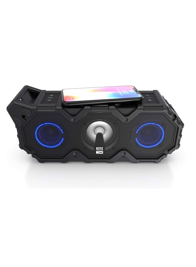 Altec Lansing Super Lifejacket Jolt - Waterproof Bluetooth Speaker, Durable & Portable Speaker with Qi Wireless Charging and Customizable Lights, Wireless Speaker for Travel & Outdoor Use - Image 1