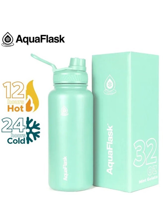 AquaFlask 22oz/32oz Stainless Steel Double-walled Vacuum Insulated Water Bottles for 12-hour hot or 24-hour cold retention BPA-free - Image 1