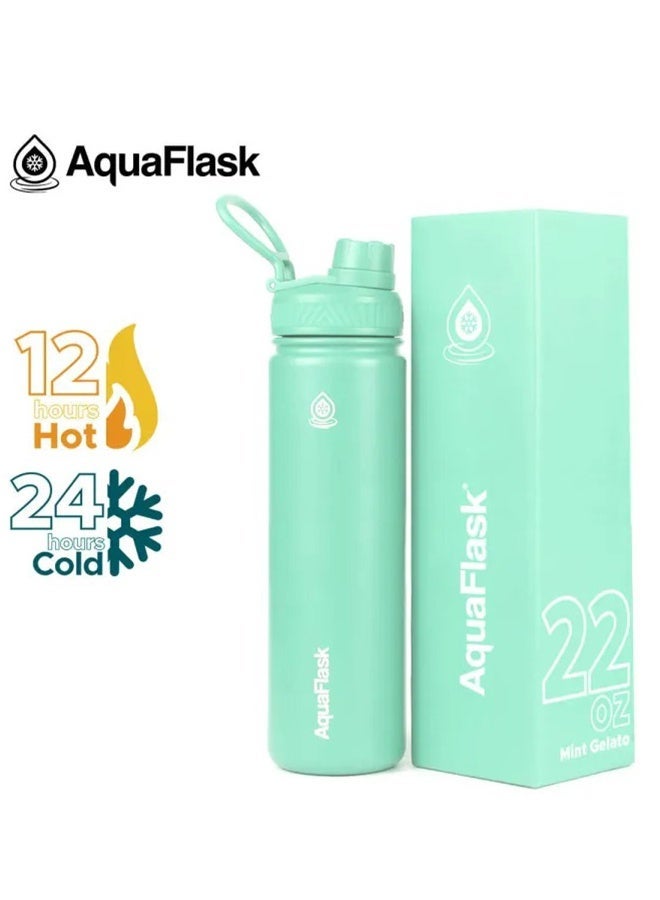 AquaFlask 22oz/32oz Stainless Steel Double-walled Vacuum Insulated Water Bottles for 12-hour hot or 24-hour cold retention BPA-free - Image 2