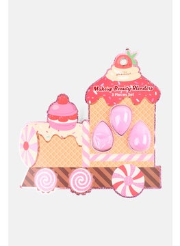 simple pleasures 3 Pcs Makeup Blender Sponge, Pink  - Image 1
