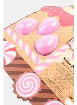 simple pleasures 3 Pcs Makeup Blender Sponge, Pink  - Image 3