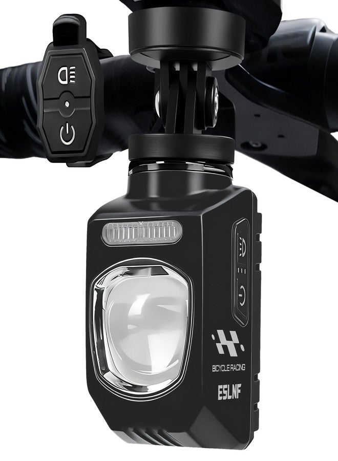 Suruid Bike Lights for Night Riding, Cutoff Line Bicycle Light with Remote Control, 1200 Lumens USB Rechargeable Bike Headlight, Waterproof Safety Bike Front Light for Road, Mountain Bikes, Black - Image 1
