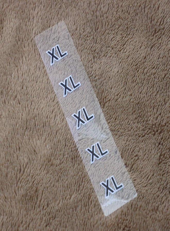 ONLYKXY 360pcs Transparent Sticker Strip Plastic Clothing Size Label - 4 Inch, 6 Size Combination (XS/S/M/L/XL/XXL) - Image 5