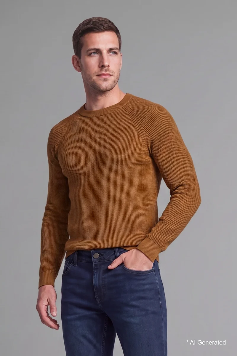 Defacto Standard Fit Crew Neck Basic Pullover