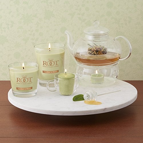 Root Candles شموع روت المعطرة شموع فوطية مزيج شمع العسل مصنوعة يدويًا 20 ساعة فوطية، 18 قطعة، شاي ورق العسل - Image 2