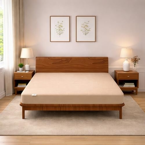 MY ARMOR Premium Ultra Soft Cotton Feel Mattress Protector/Bed Protector | 100% Waterproof, Breathable, 2 Layer Protection | Washable, Hypoallergenic | Elastic Skirting | Beige, Twin Size [72" x 60"] - Image 2