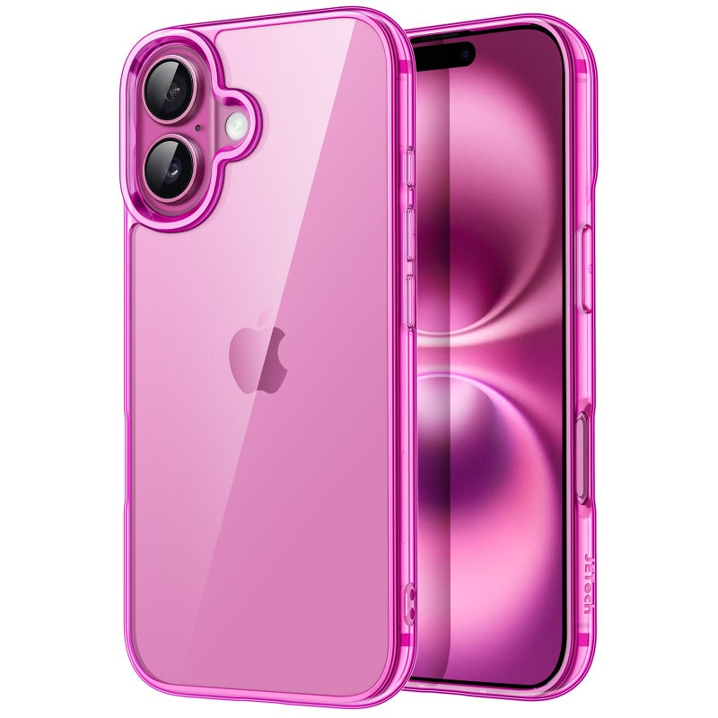 JETech Case ONLY for iPhone 16 Plus 67Inch NonYellowing Shockproof Phone Bumper Cover AntiScratch Clear Back Pink - Image 2
