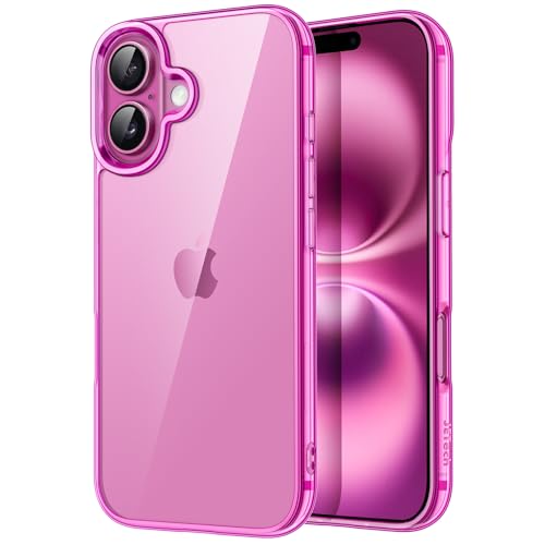 JETech Case ONLY for iPhone 16 Plus 67Inch NonYellowing Shockproof Phone Bumper Cover AntiScratch Clear Back Pink - Image 1
