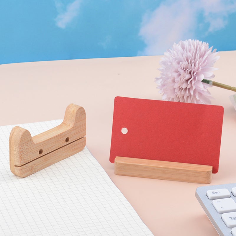 Wooden Business Card Holder: 100% Natural Bamboo, Cat-shaped Open Design - Large Capacity Holds 15~18 Cards, Versatile Display Stand for Office Desk & Business Professionals - Image 4